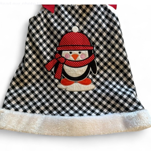 Youngland Baby Girls' Plaid Penguin Dress size 2/3T Holiday Party Outfit - Picture 3 of 7